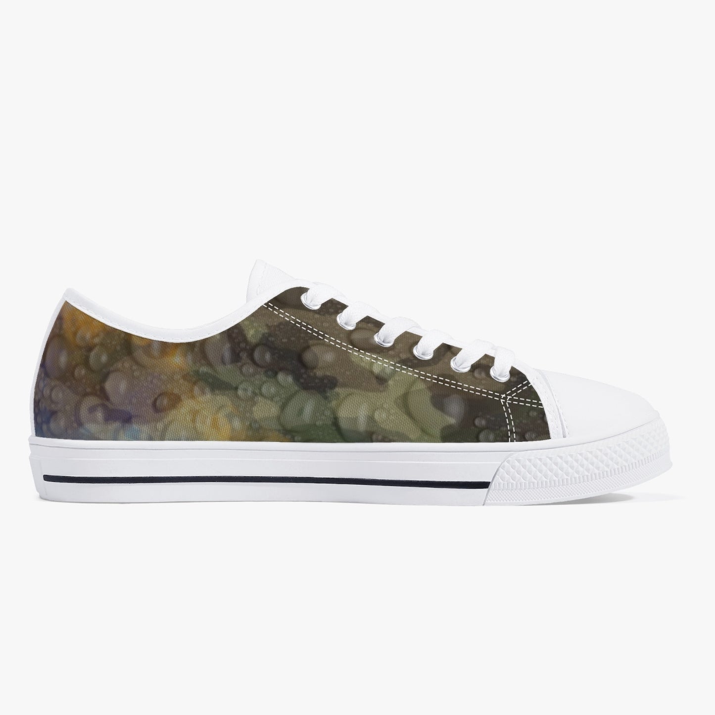 178. Rachvid Camouflage Classic Low-Top Canvas Shoes - White/Black