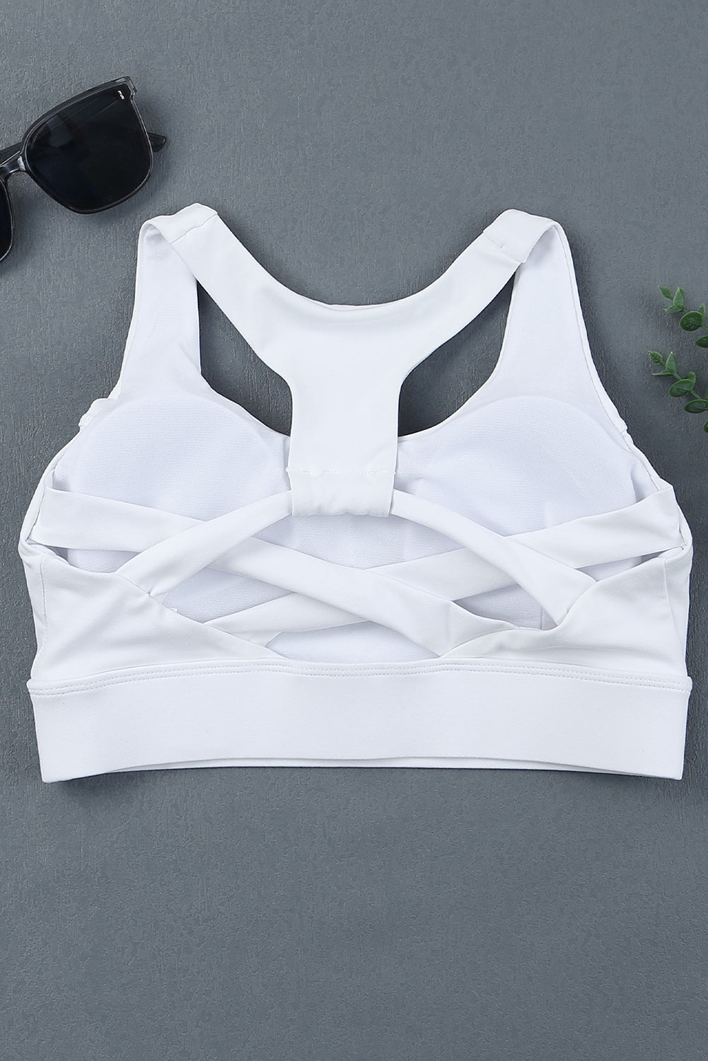 Black Athletic Push Up Cut Out Wireless Sports Bra