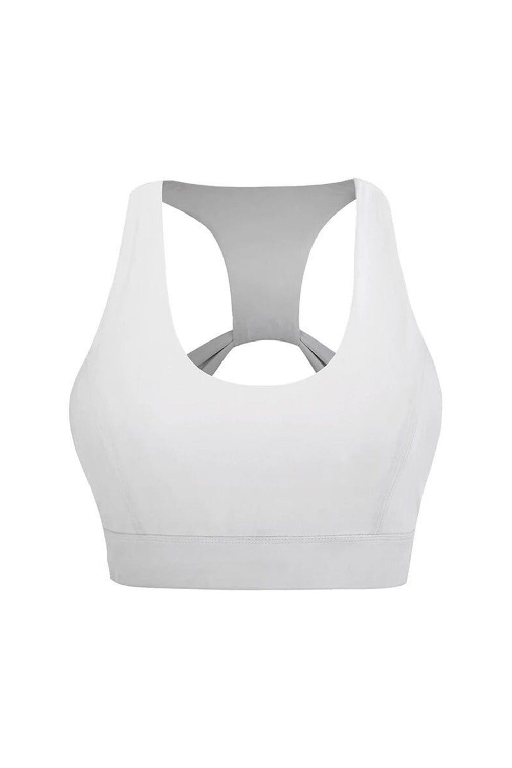 Black Athletic Push Up Cut Out Wireless Sports Bra