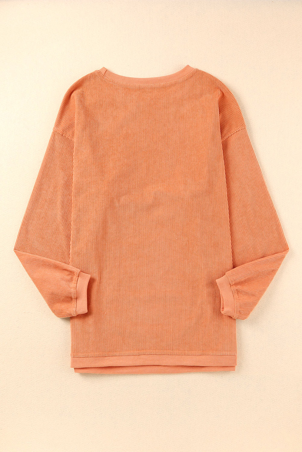 Orange Jolene Letter Print Ribbed Oversized Sweatshirt