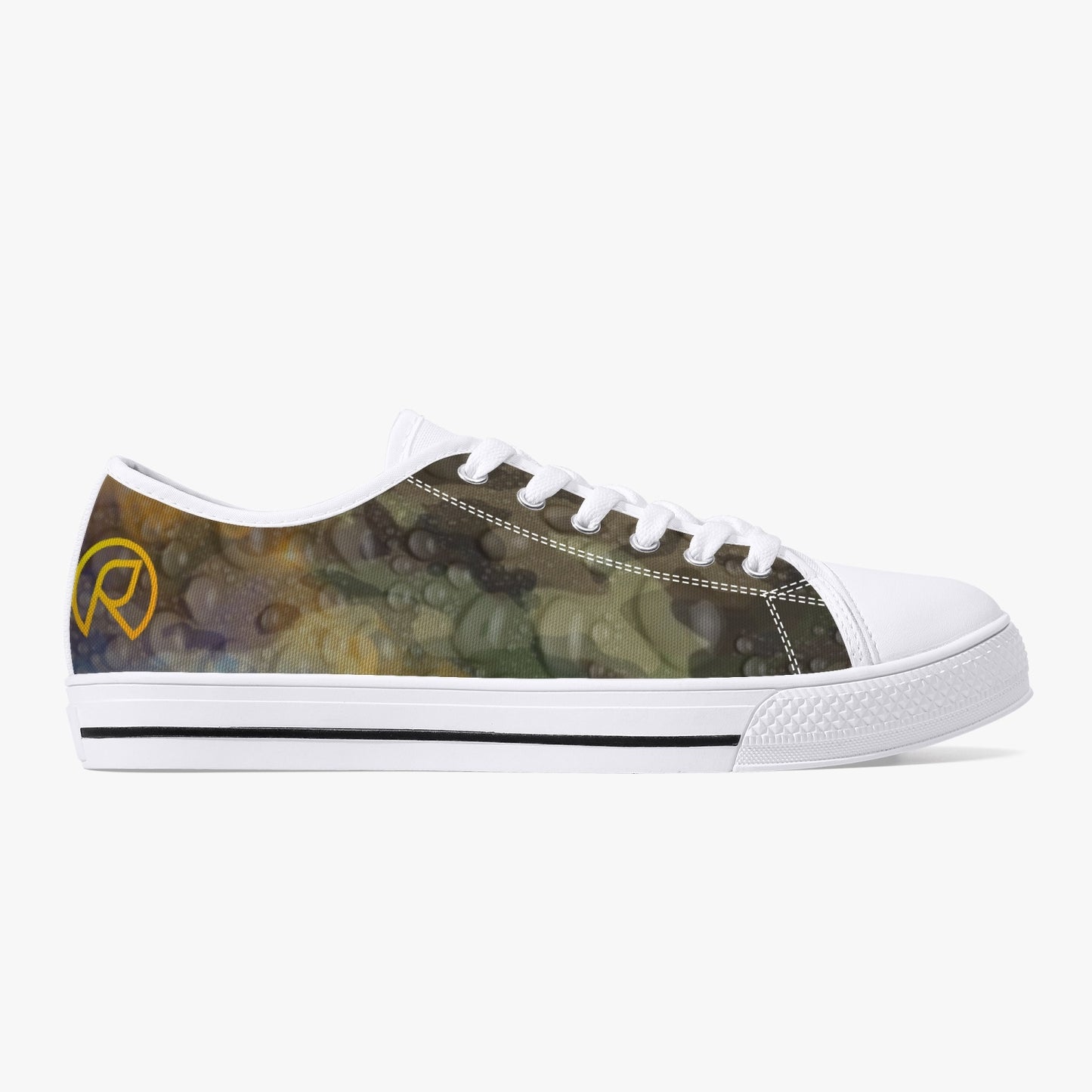 178. Rachvid Camouflage Classic Low-Top Canvas Shoes - White/Black