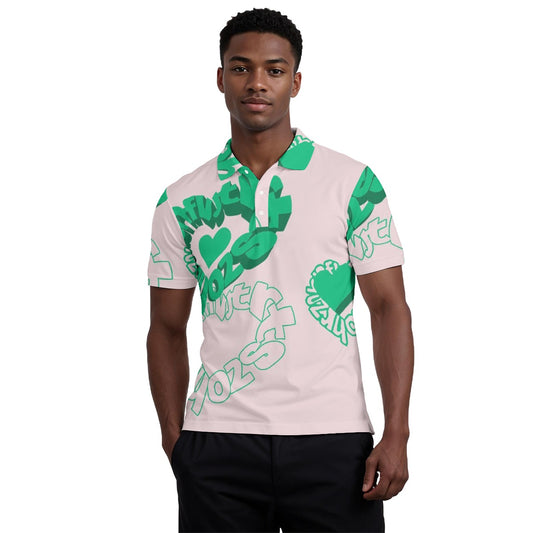 Rachvid Wears All-Over Print Men's Polo Collar Jersey