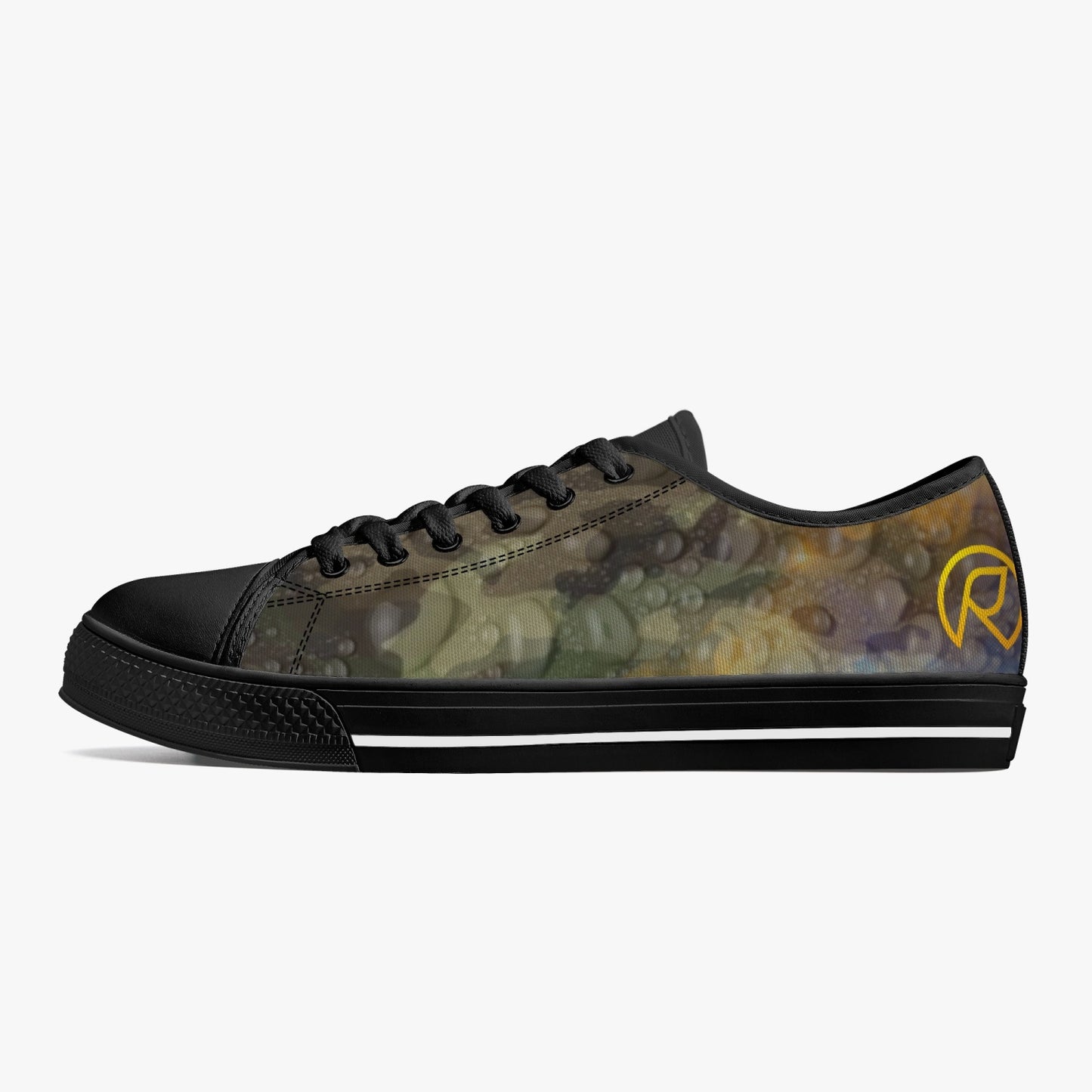 178. Rachvid Camouflage Classic Low-Top Canvas Shoes - White/Black