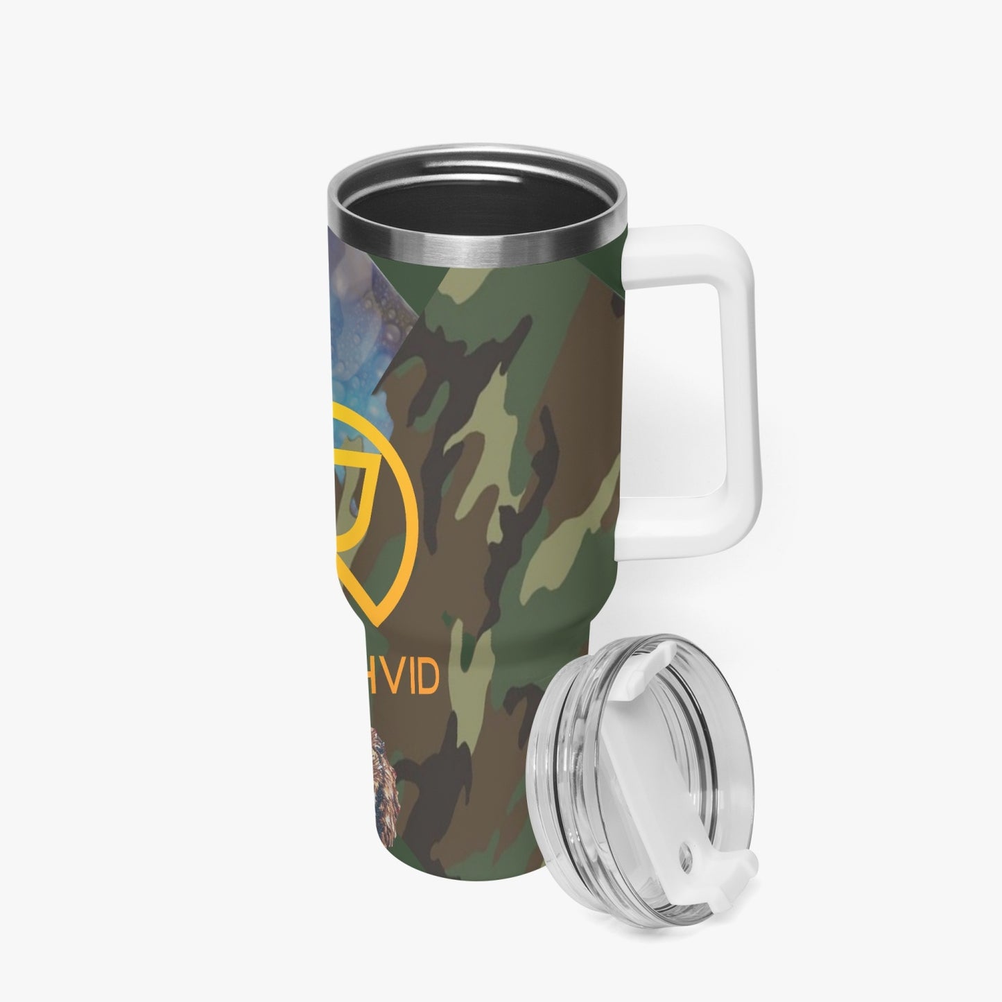 1102. Rachvid Camouflage 40oz Car Tumbler Cup