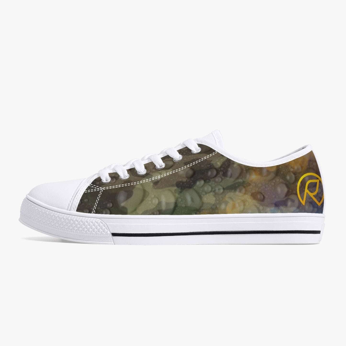 178. Rachvid Camouflage Classic Low-Top Canvas Shoes - White/Black