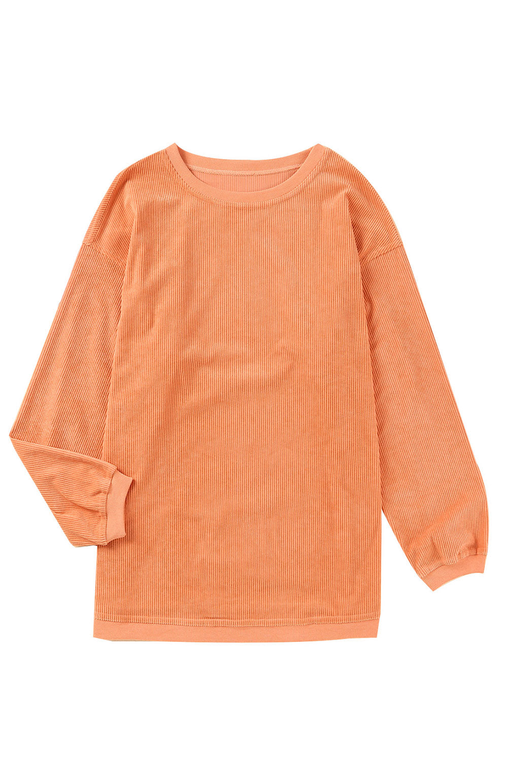 Orange Jolene Letter Print Ribbed Oversized Sweatshirt