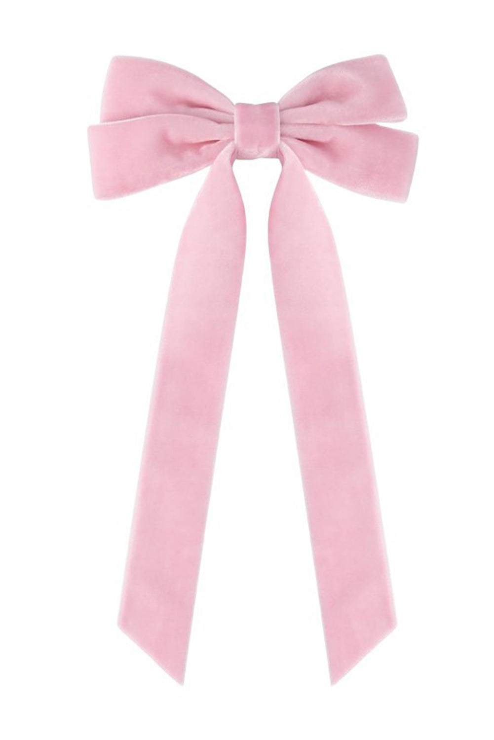 Pink Solid Color Velvet Bowknot Frenchy Hair Clip