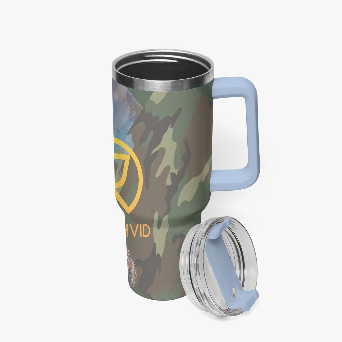 1102. Rachvid Camouflage 40oz Car Tumbler Cup