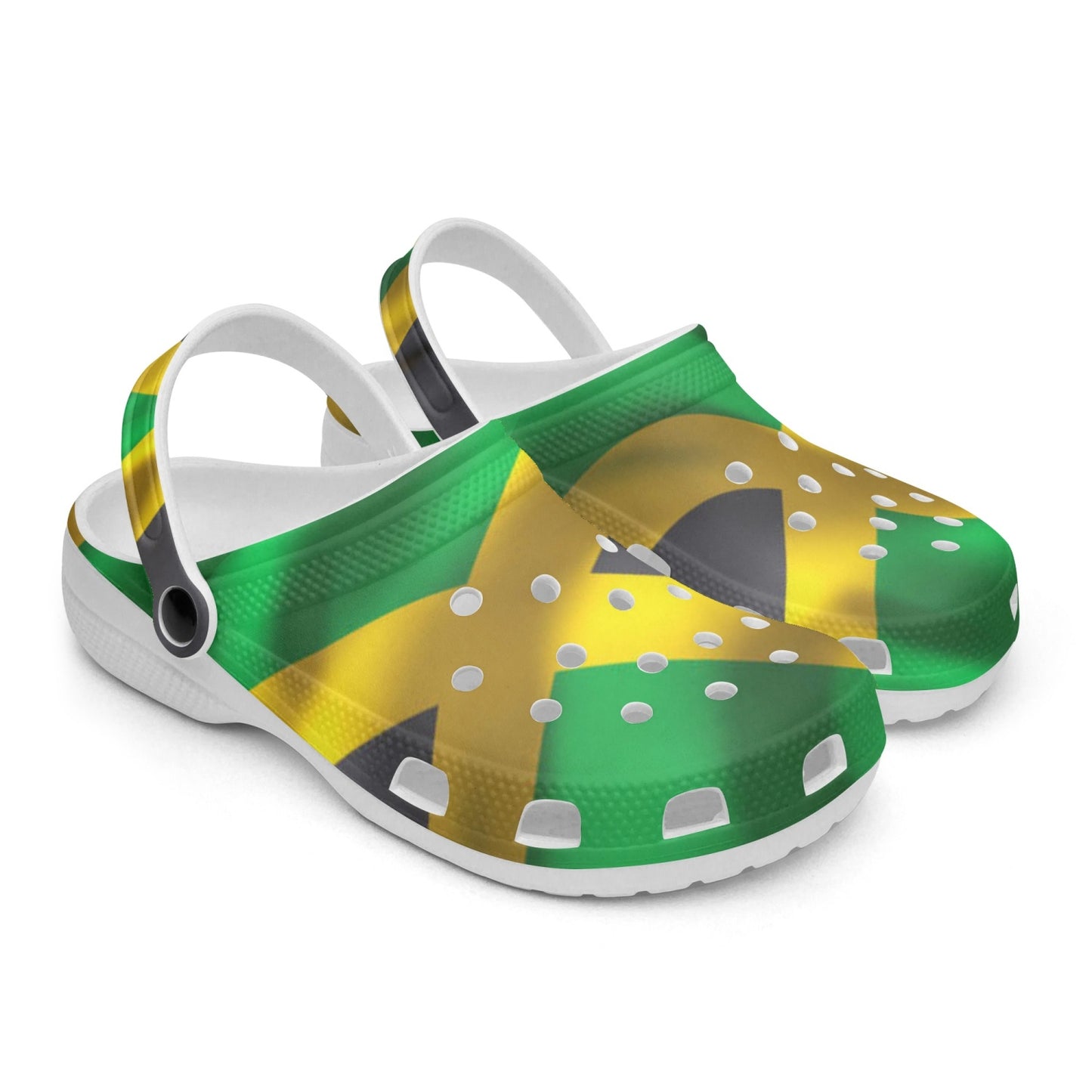 Jamaican Crocs Rachvid wears USA 413. All Over Printed Clogs