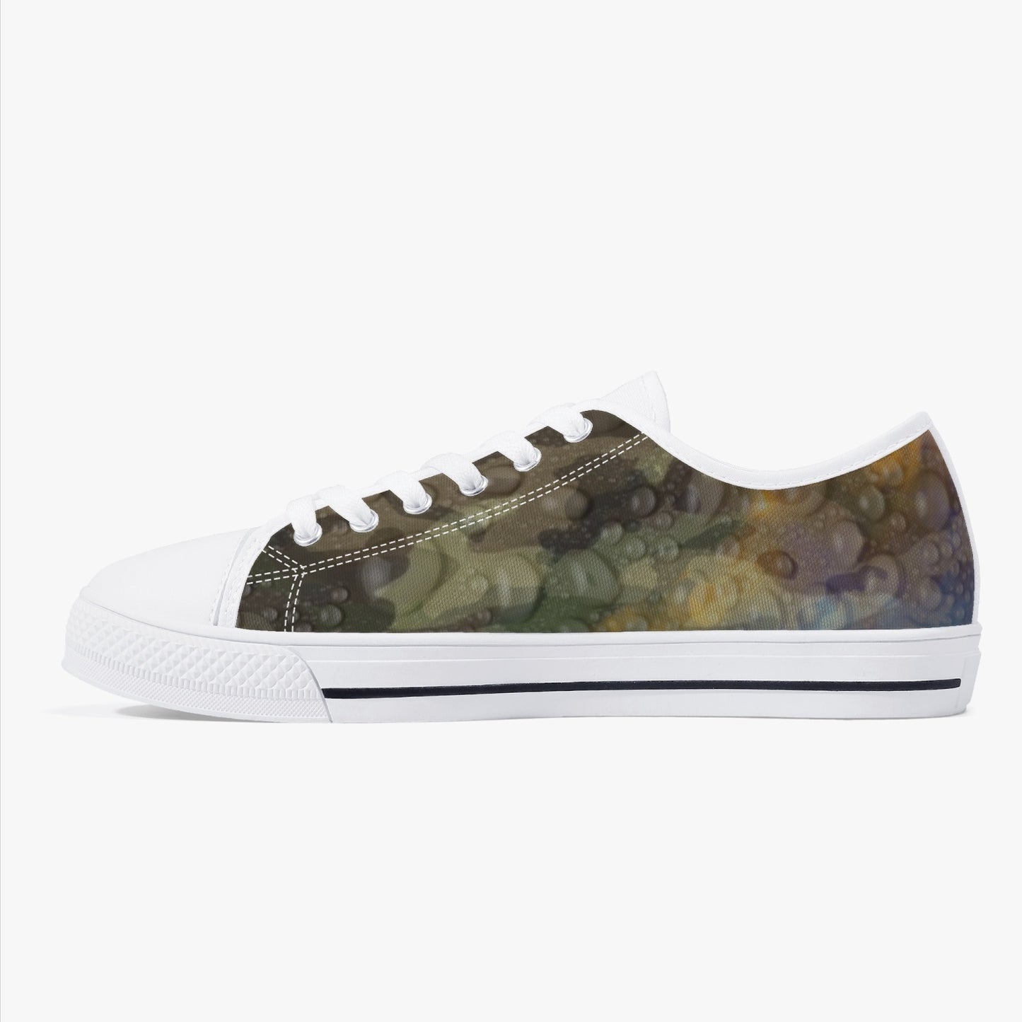 178. Rachvid Camouflage Classic Low-Top Canvas Shoes - White/Black