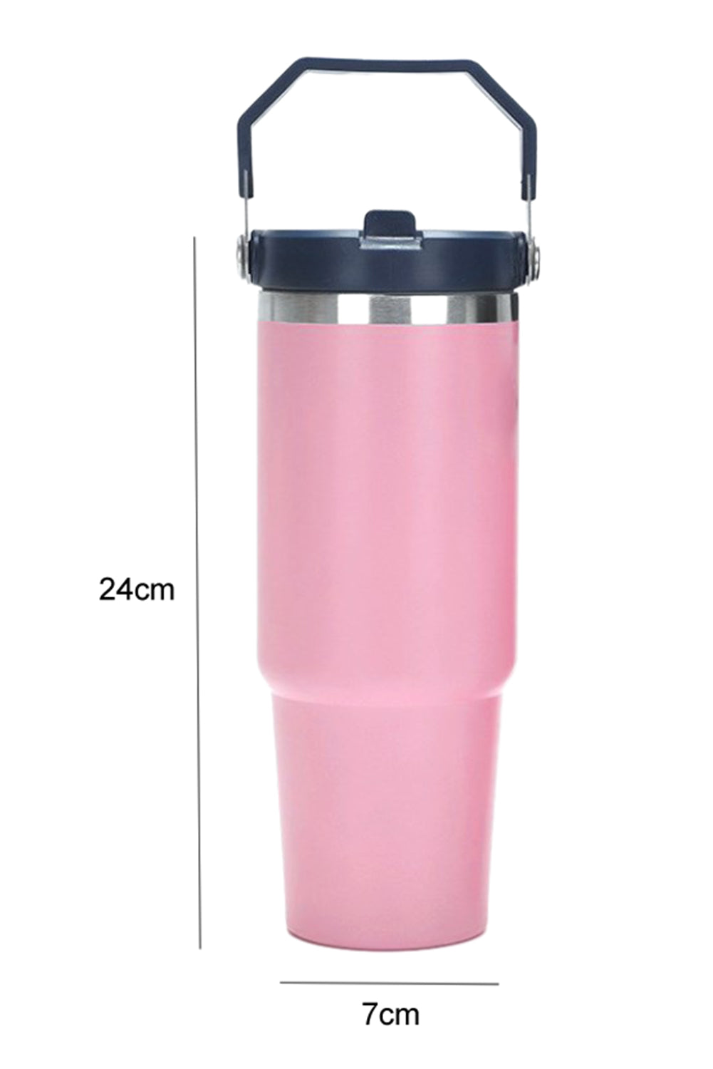 Black 304 Stainless Steel Double Insulated Tumbler with Straw