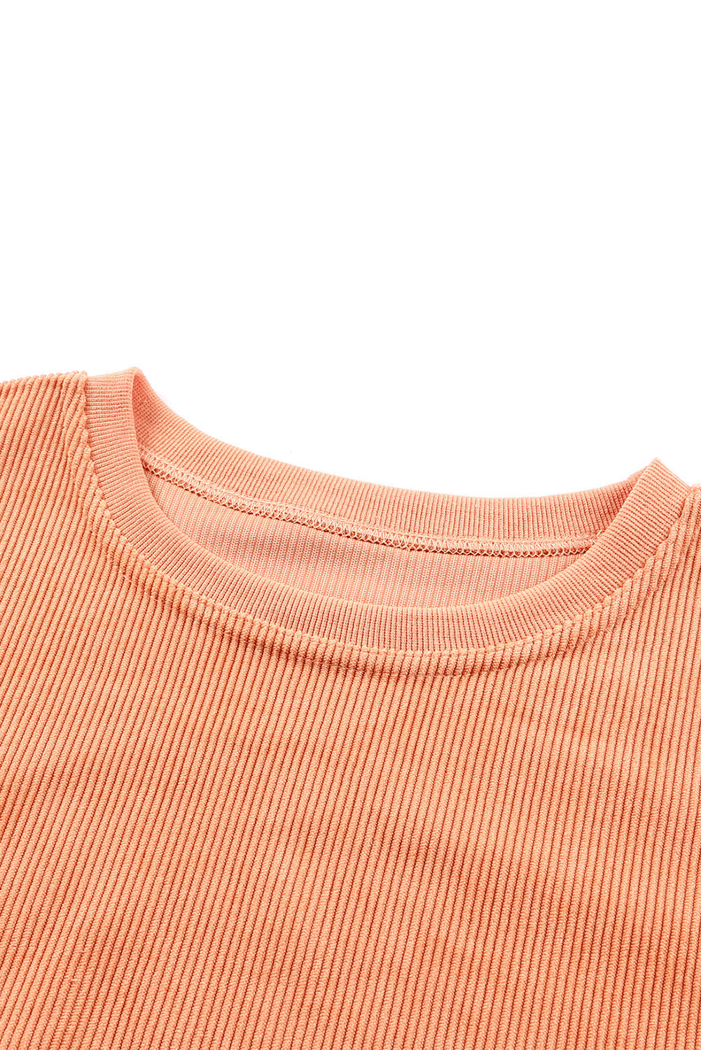 Orange Jolene Letter Print Ribbed Oversized Sweatshirt