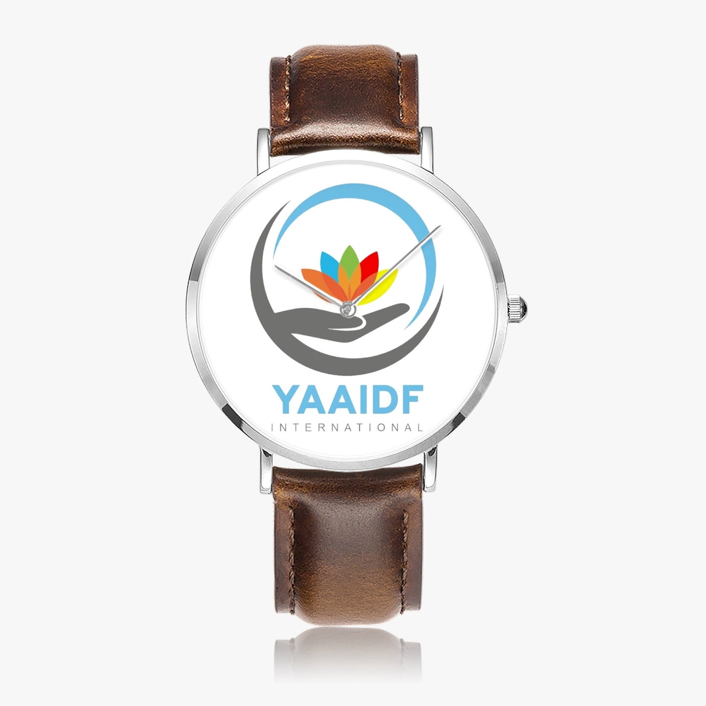 162. Rachvid Wears USA YAAIDFI Hot Selling Ultra-Thin Leather Strap Quartz Watch (Silver)