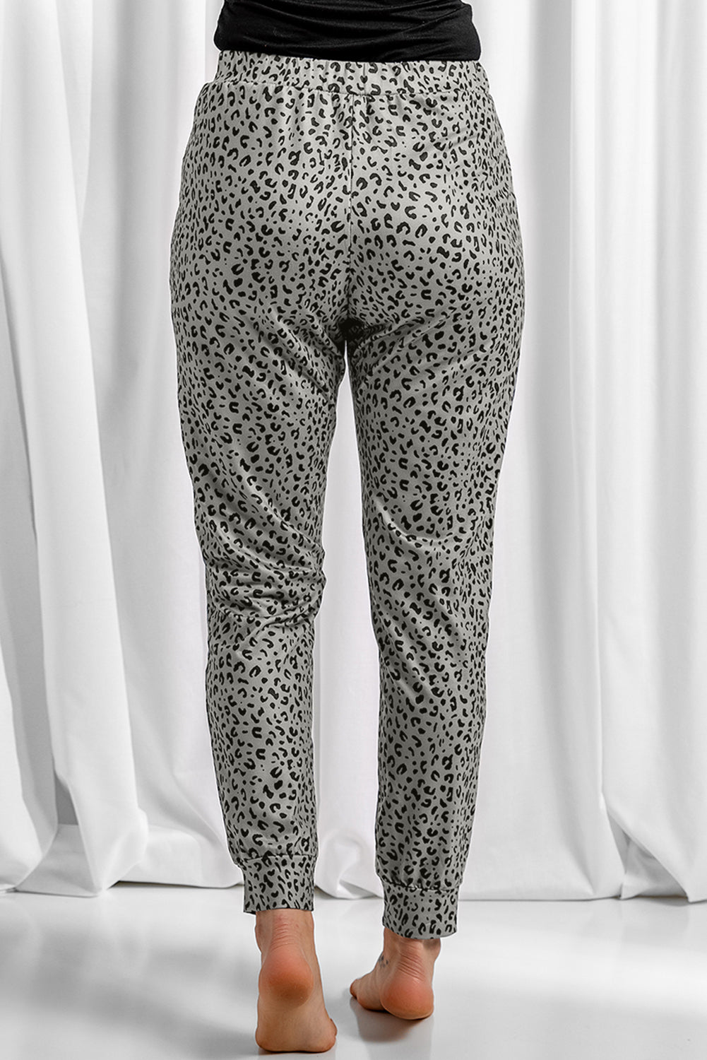 Leopard Pocket Breezy Drawstring Joggers