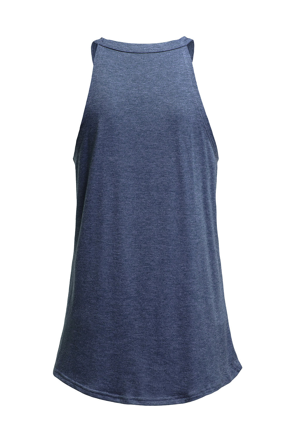 Casual Solid Color Crew Neck Tank Top