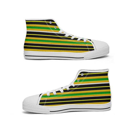 400. Rachvid Wears USA Oma-Igala New High-top Canvas Shoes - Tongue Printable