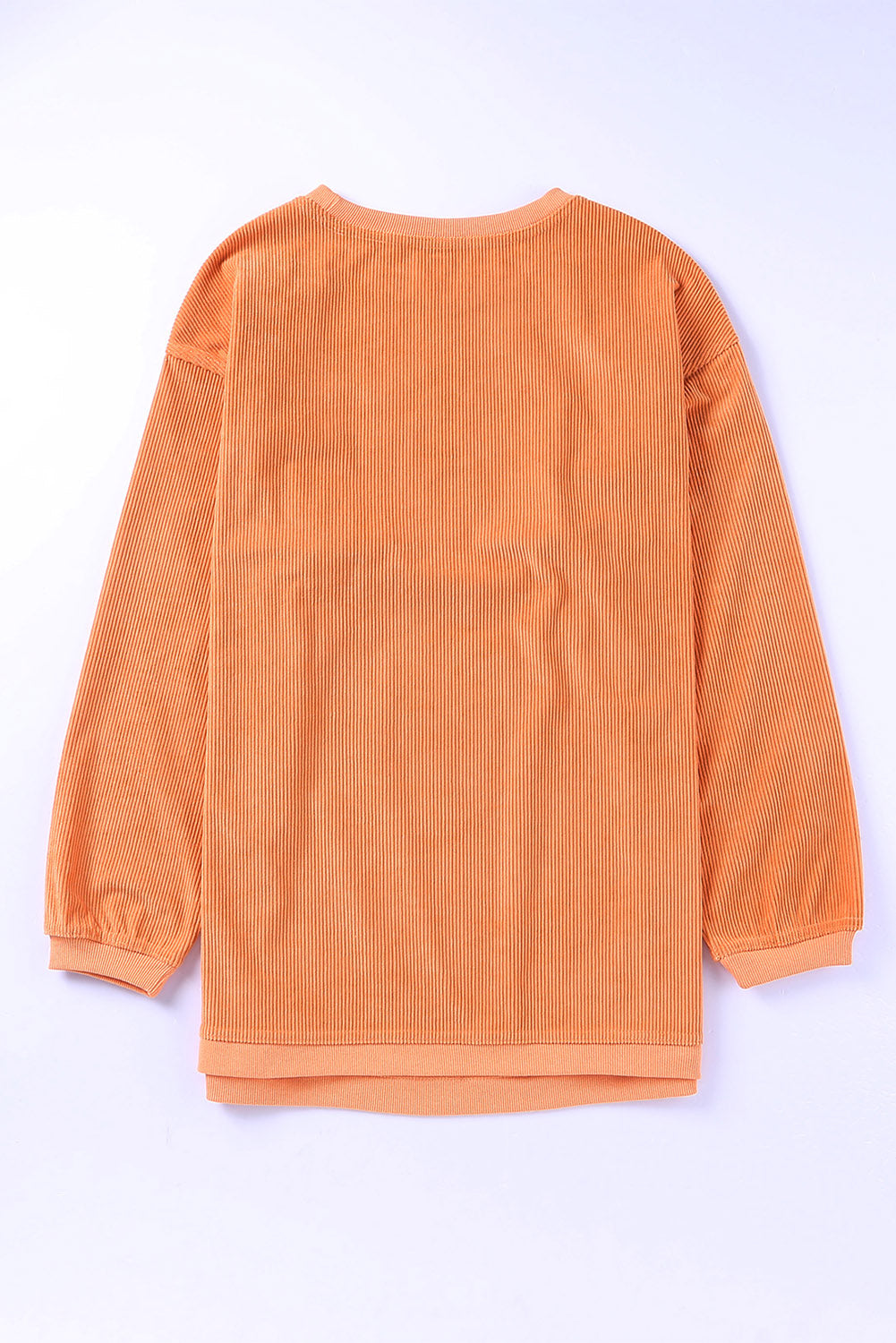 Orange Jolene Letter Print Ribbed Oversized Sweatshirt