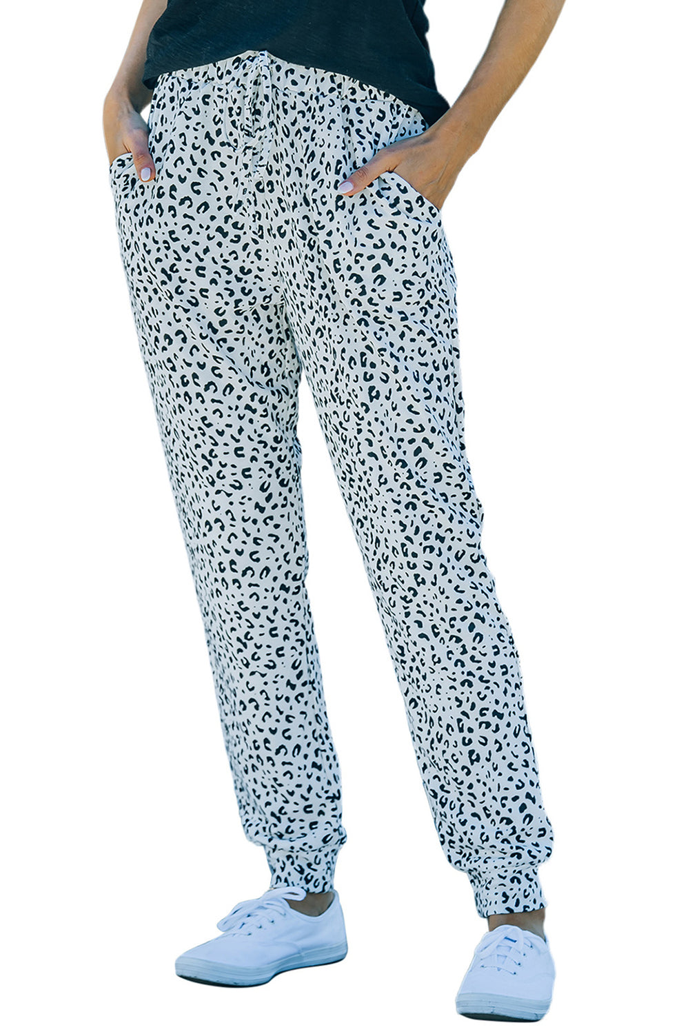 Leopard Pocket Breezy Drawstring Joggers