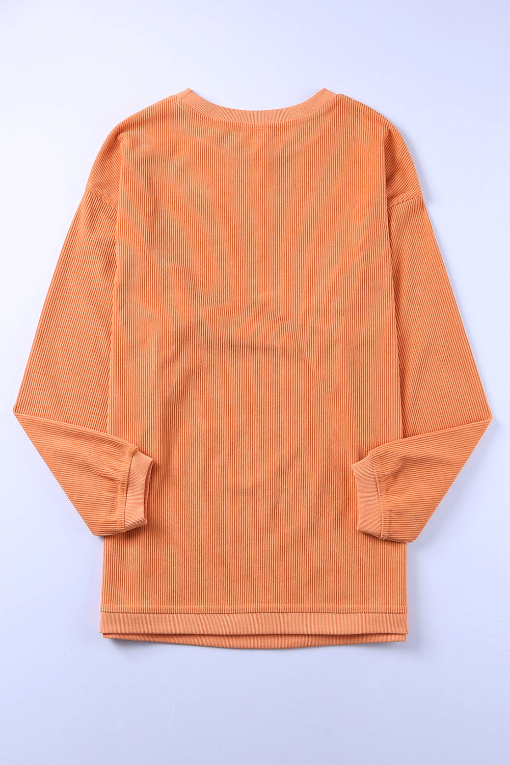 Orange Jolene Letter Print Ribbed Oversized Sweatshirt