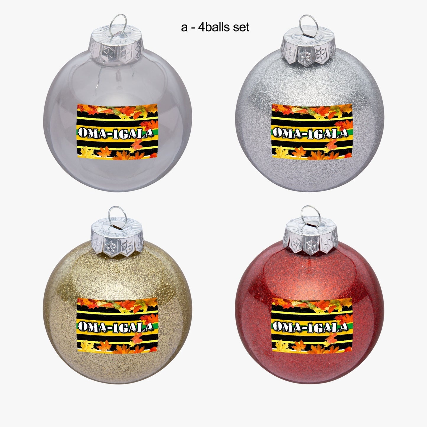 483. Christmas 4 Balls Set Ornaments