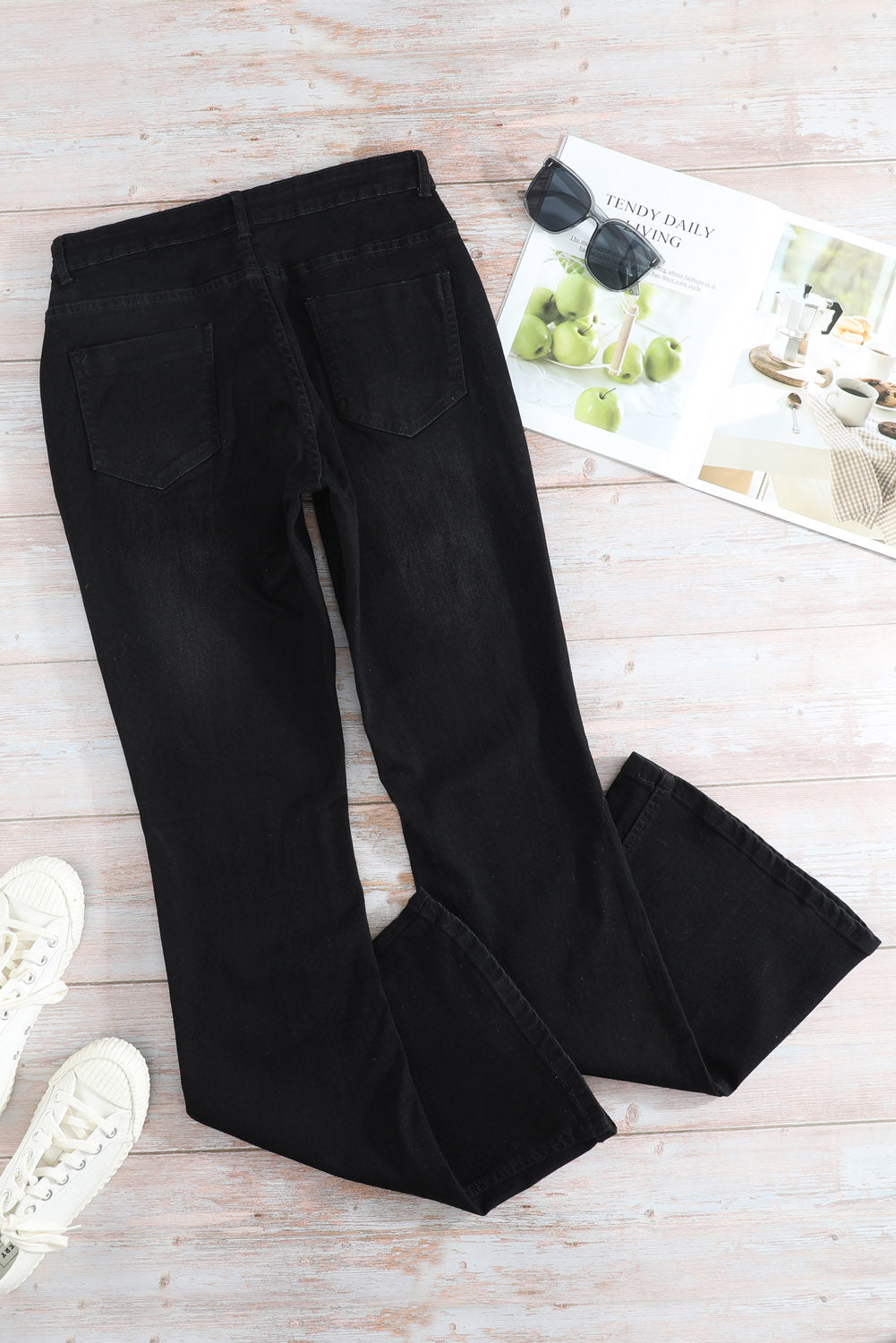 Vintage Washed Wide Leg Jeans