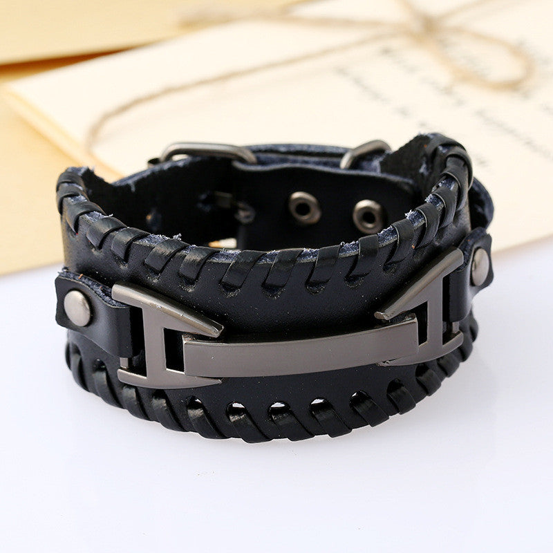 Genuine Leather Wing Bracelet Men Multilayer Bracelet Punk Wrap Bracelets for Women Vintage Jewelry Gift