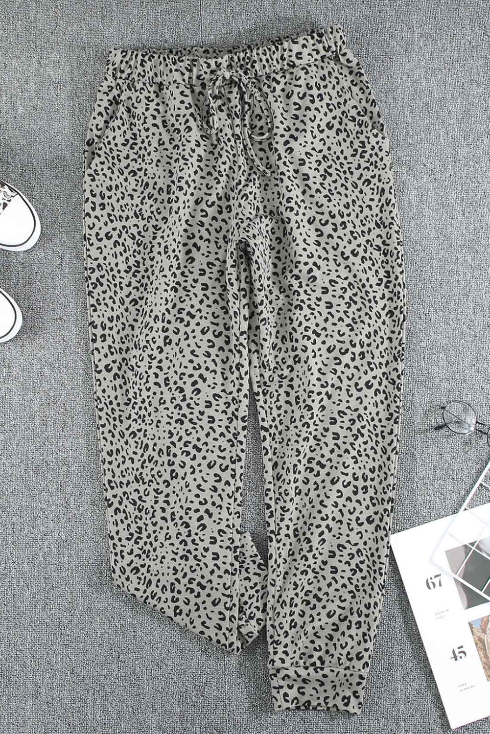 Leopard Pocket Breezy Drawstring Joggers