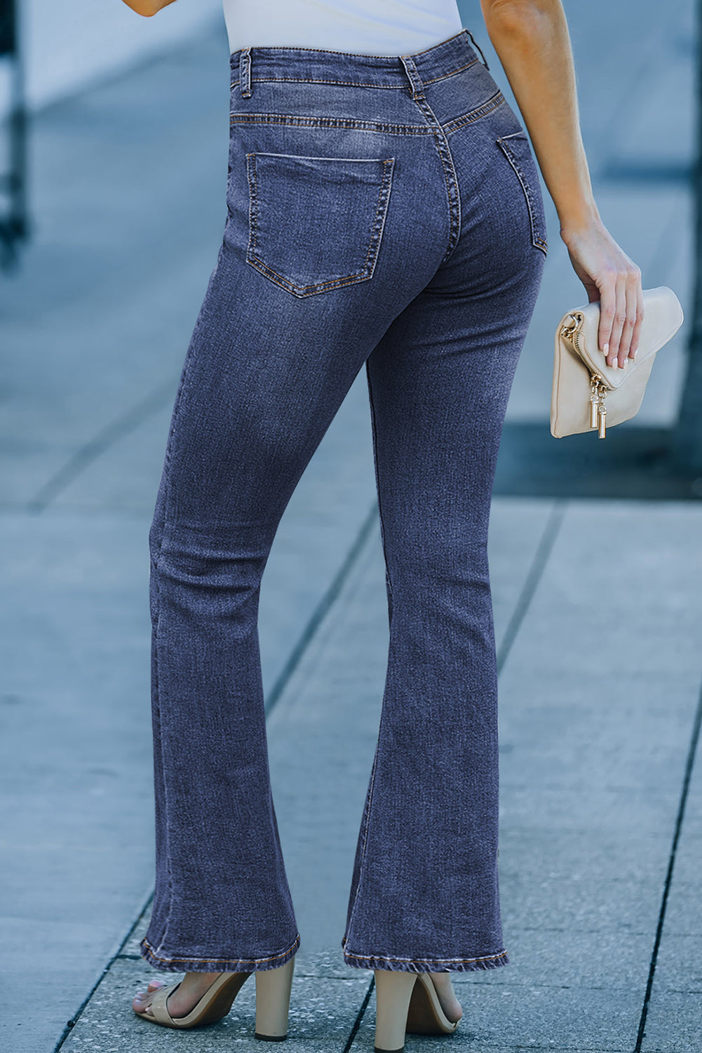 Vintage Washed Wide Leg Jeans