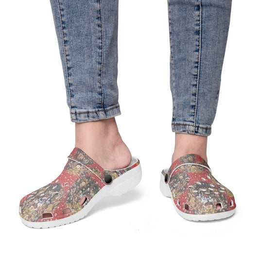 413. Rachvid Wears USA Ishi Agu All Over Printed Clogs