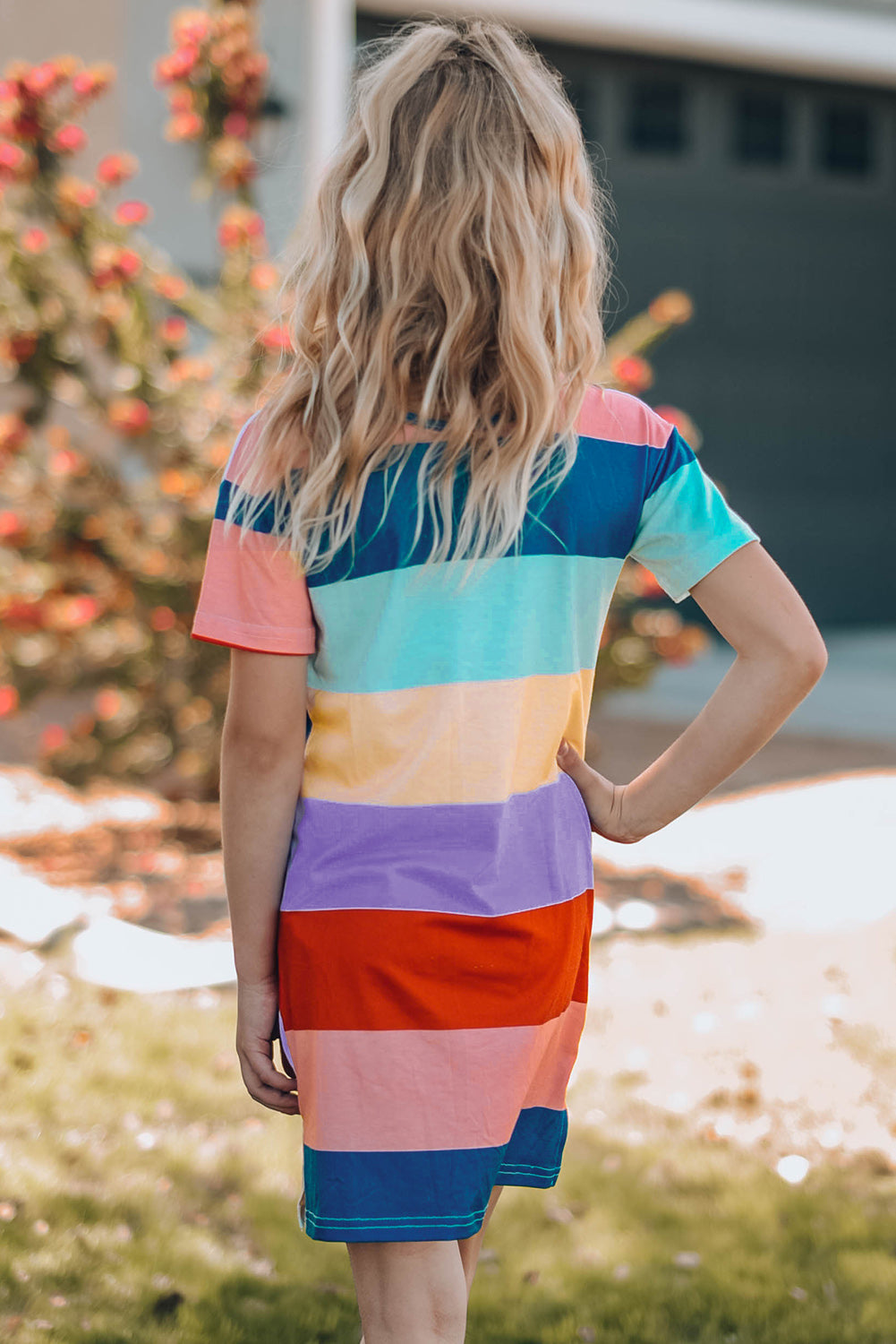 Multicolor Striped Colorblock Midi Dress Mommy & Me Dress