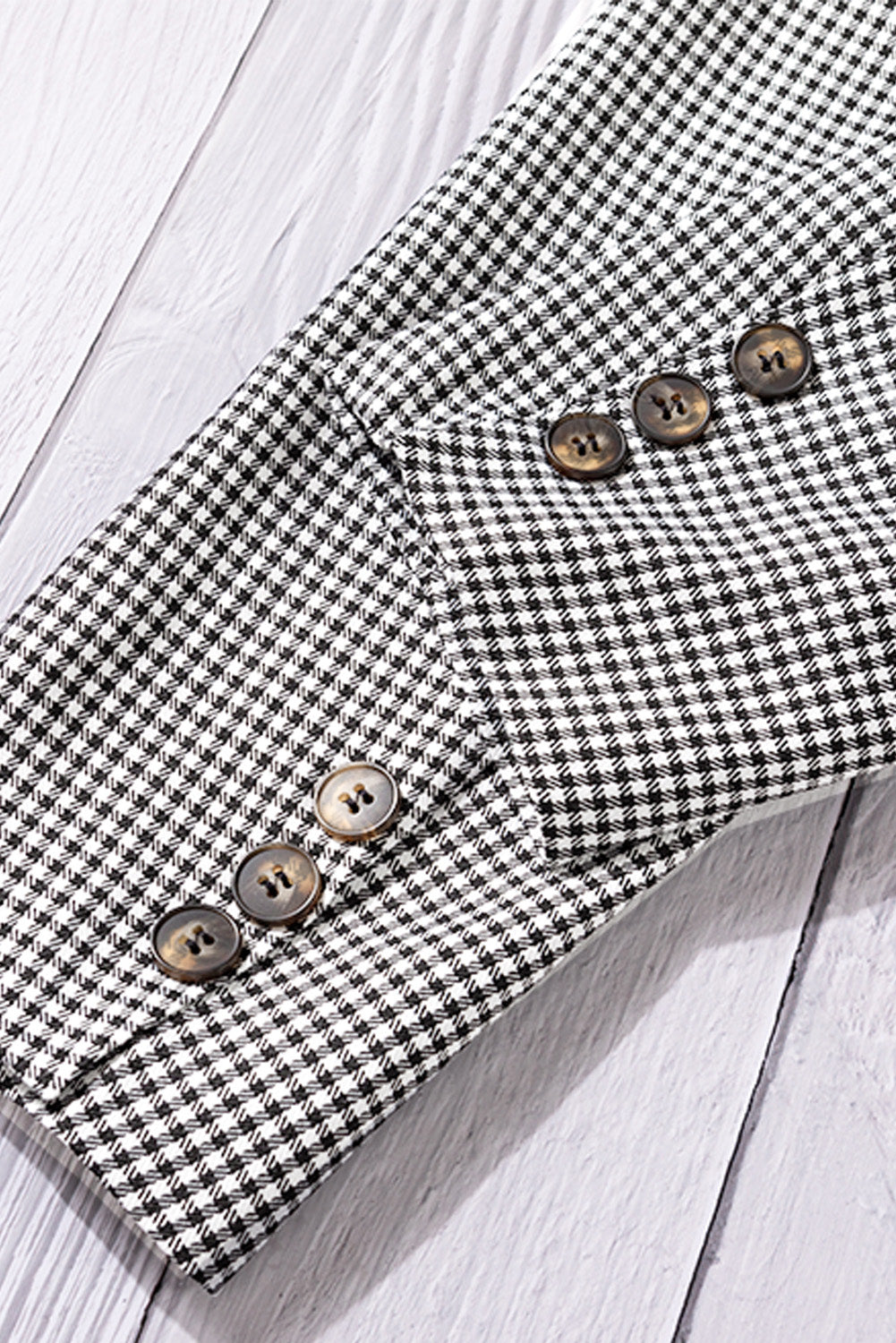 Casual Lapel Collar Plaid Blazer for Women