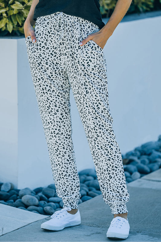 Leopard Pocket Breezy Drawstring Joggers