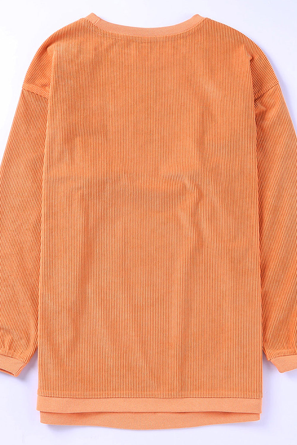 Orange Jolene Letter Print Ribbed Oversized Sweatshirt