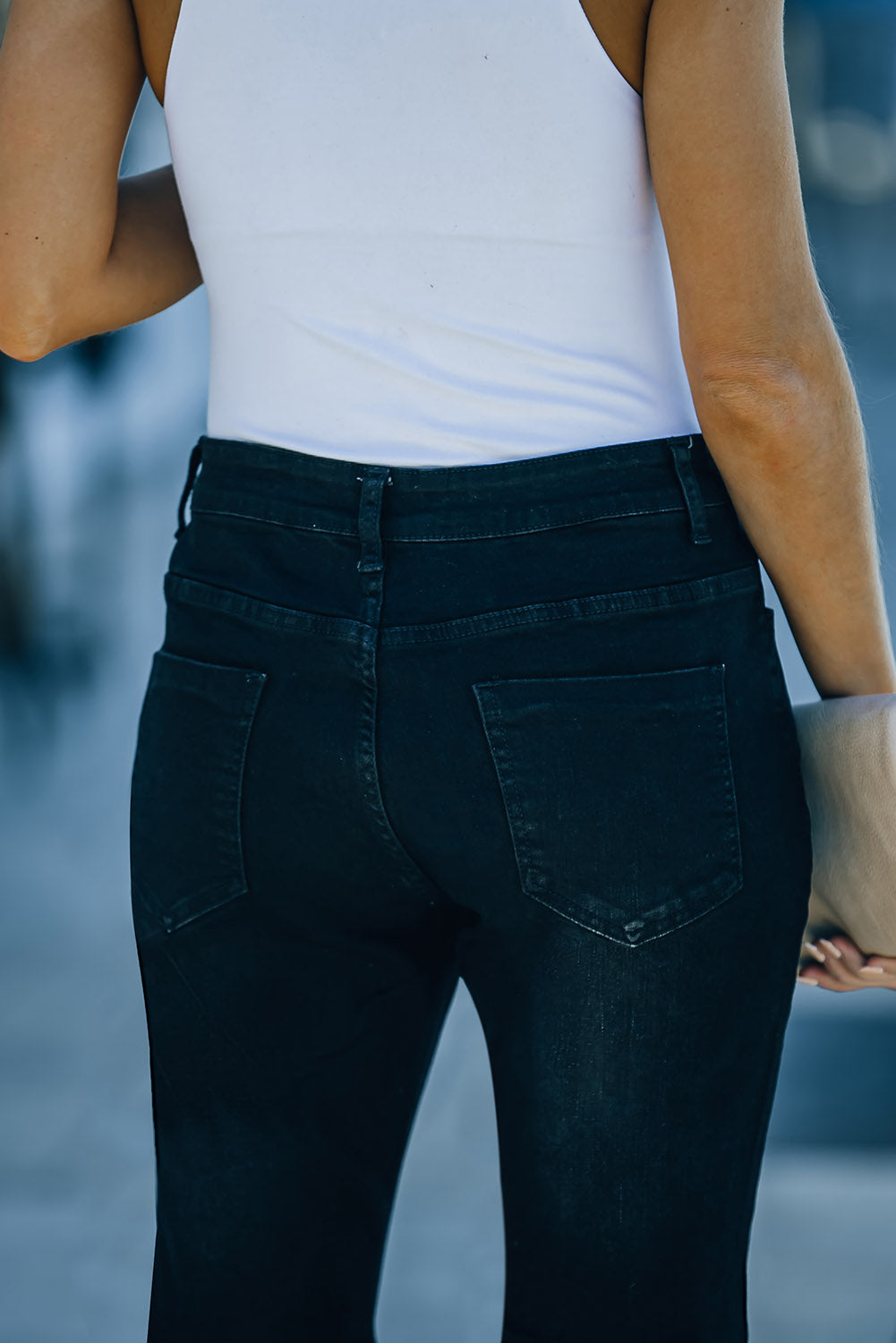 Vintage Washed Wide Leg Jeans