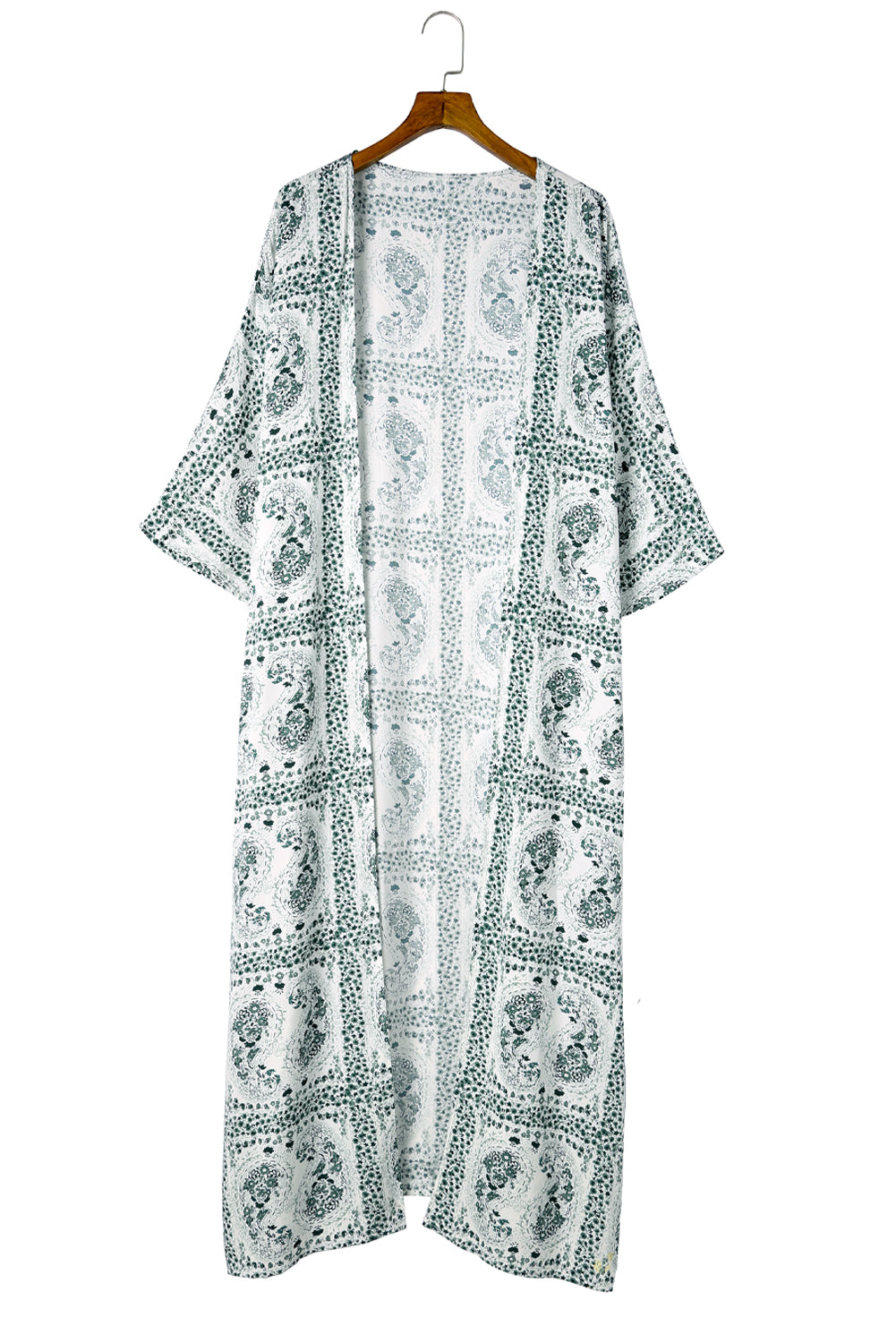 Dolman Sleeves Printed Kimono Beach Cover Up