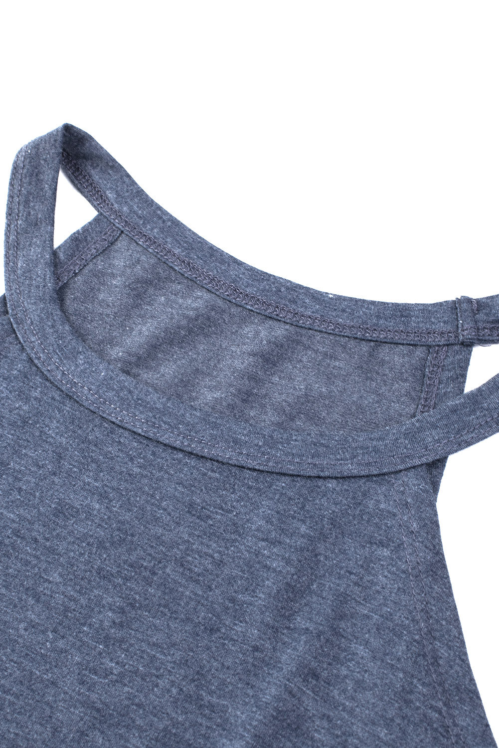 Casual Solid Color Crew Neck Tank Top