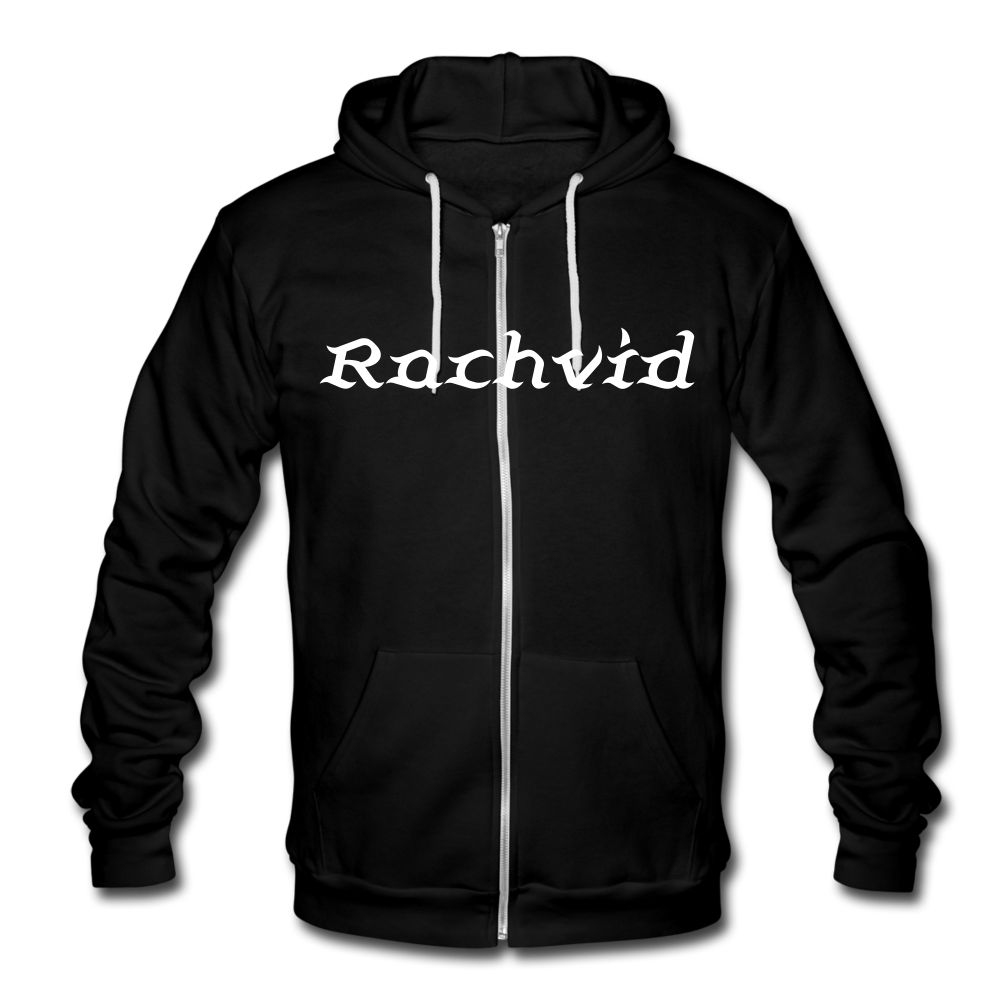 Unisex Fleece Zip Hoodie - black